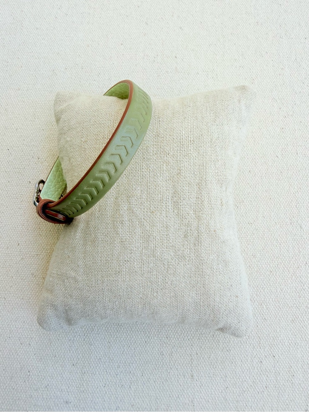 *Single Leather Band* KEEP COLLECTIVE Retired Buckle Clasp Green (Display)